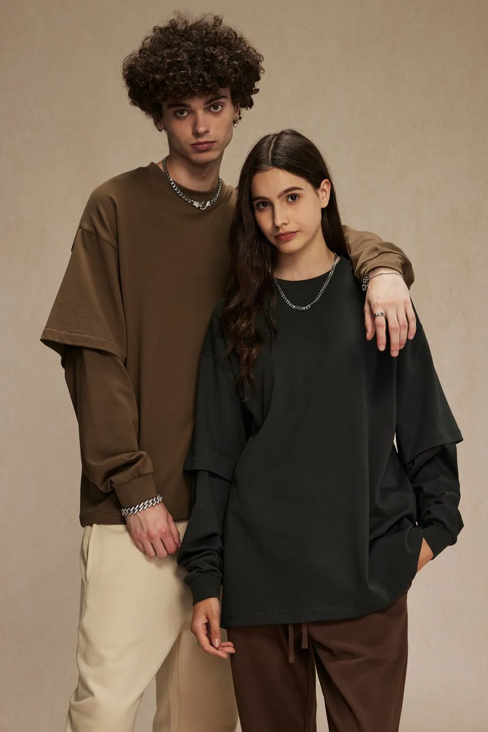Men's Round Neck Long Sleeve T-Shirt, image 17