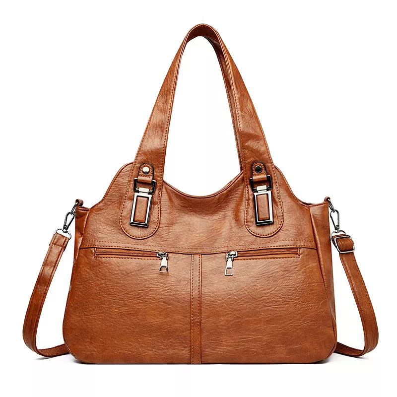 Vintage Style PU Leather Large Handbag, image 2