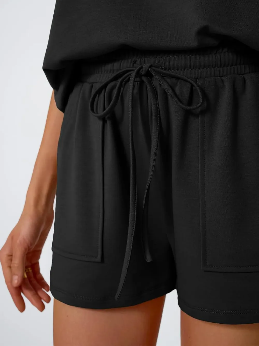 Round Neck Cap Sleeve Top and Shorts Set, image 10