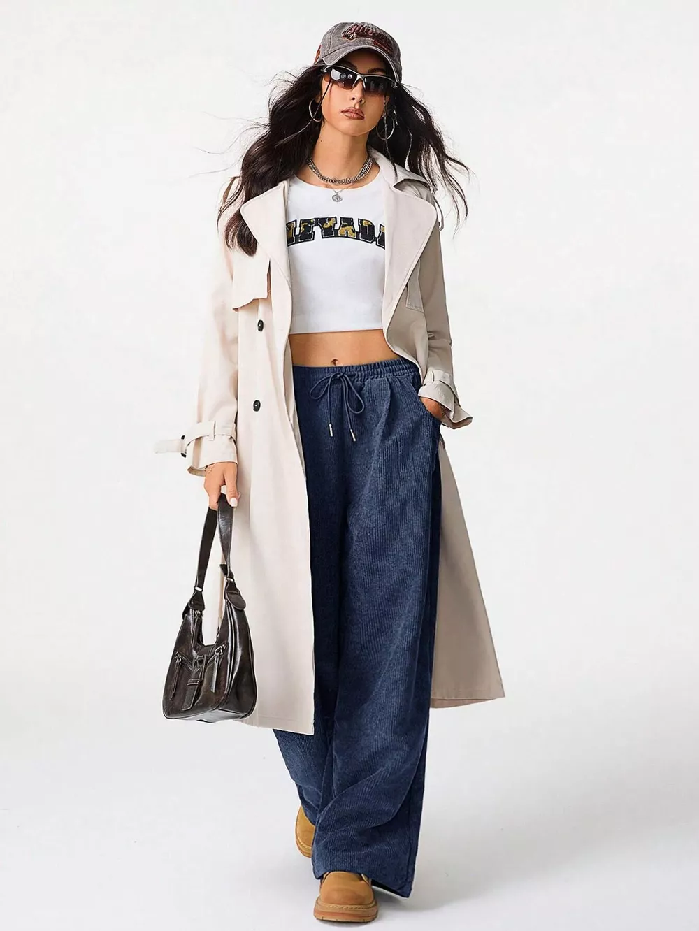 Corduroy Wide Leg Pants, image 17