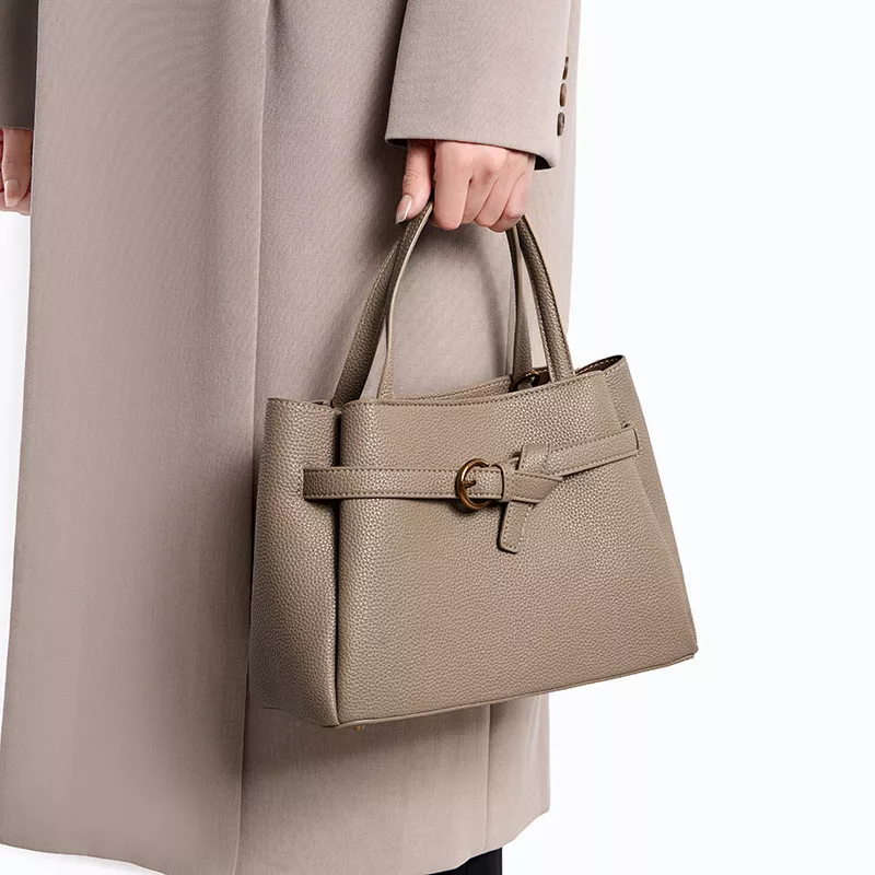 Leather Top Handle Handbag, image 3
