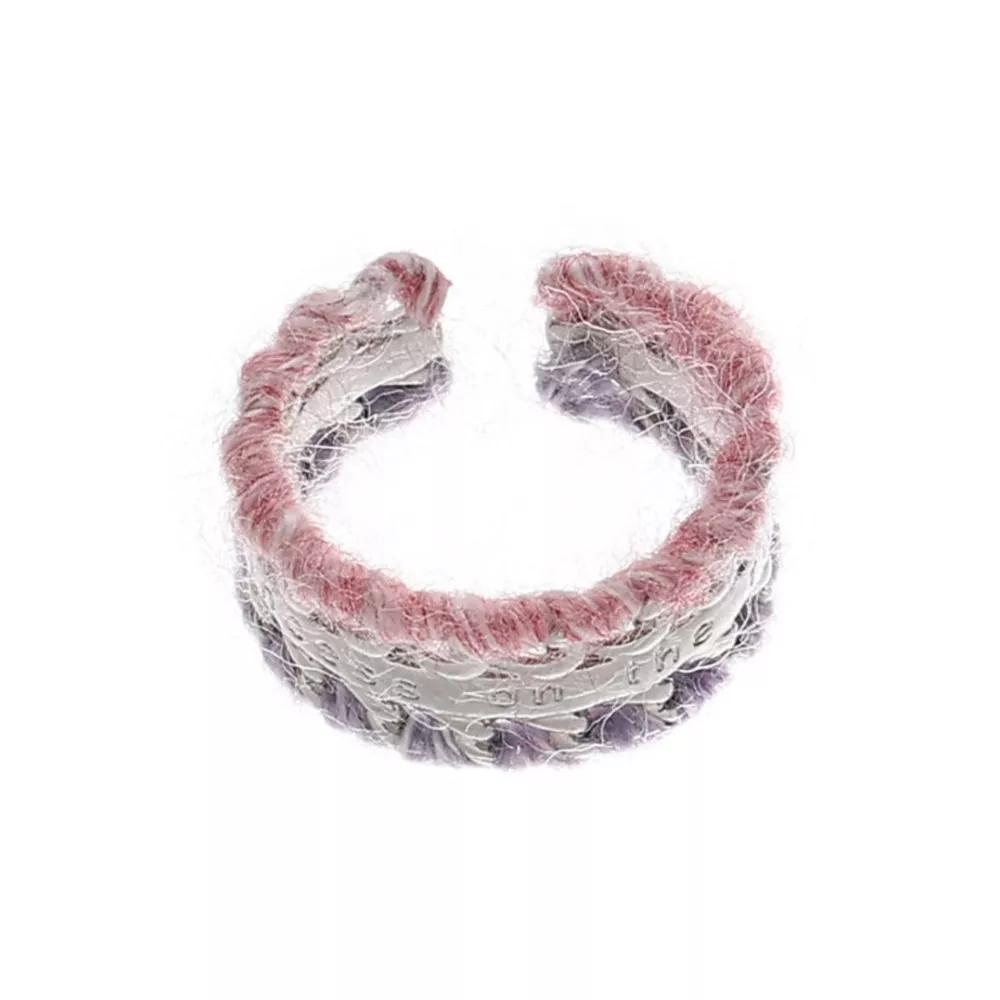 Brass Yarn-Wrapped Open Ring, image 4