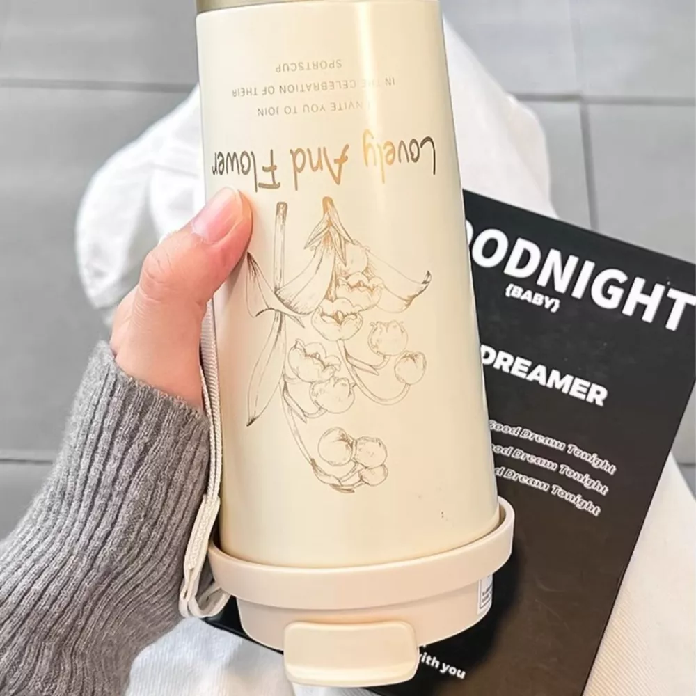 Lovely and Flower Aesthetic Tumbler with Straw, image 4