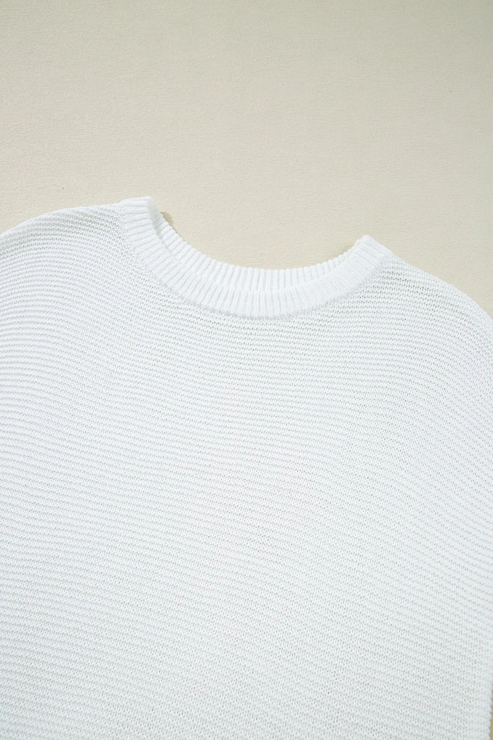 Side Slit Round Neck Knit Top, image 10