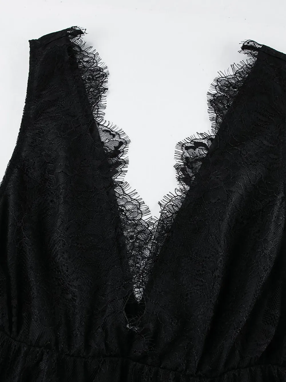 Lace Deep V-Neck Maxi Dress, image 4