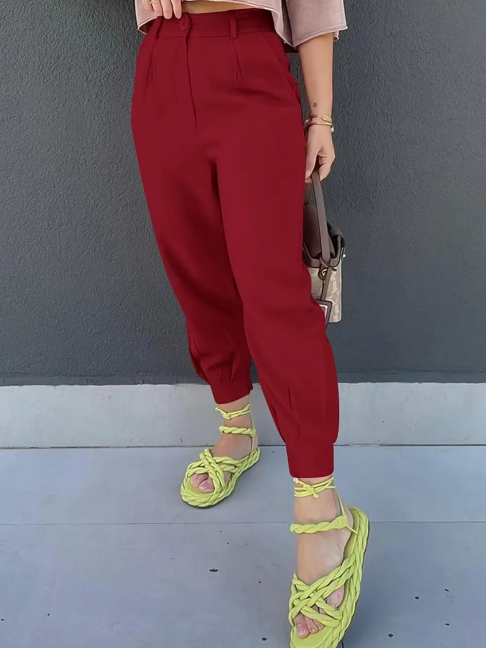 High Waist Cropped Pants, image 16