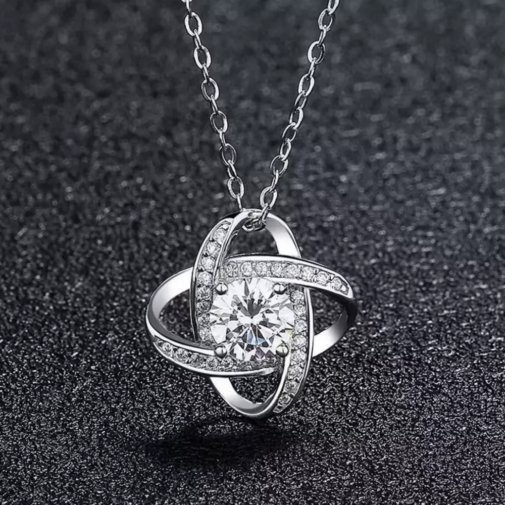 1 Carat Moissanite 925 Sterling Silver Pendant Necklace, image 3