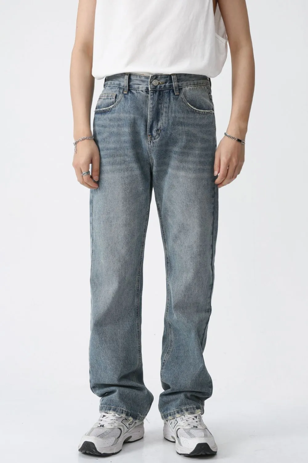 Mid Rise Men's Jeans with Pockets, image 2