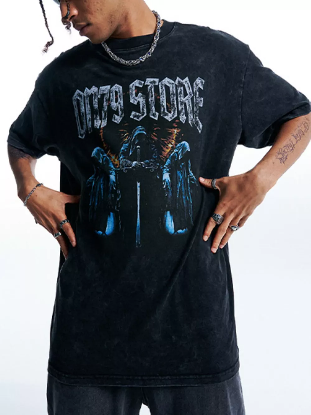 Men's Graphic Round Neck Short Sleeve T-Shirt, image 2