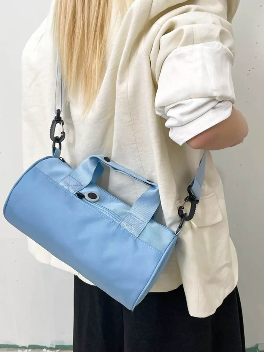 Adjustable Strap Barrel Crossbody Bag, image 5