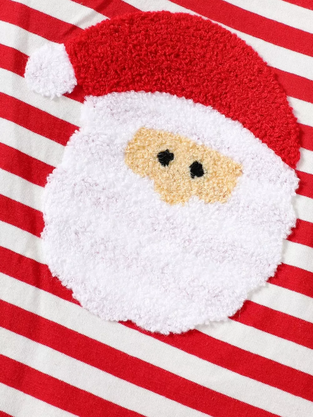 Children's Christmas Santa Striped Snapped Legs Jumpsuit, image 4
