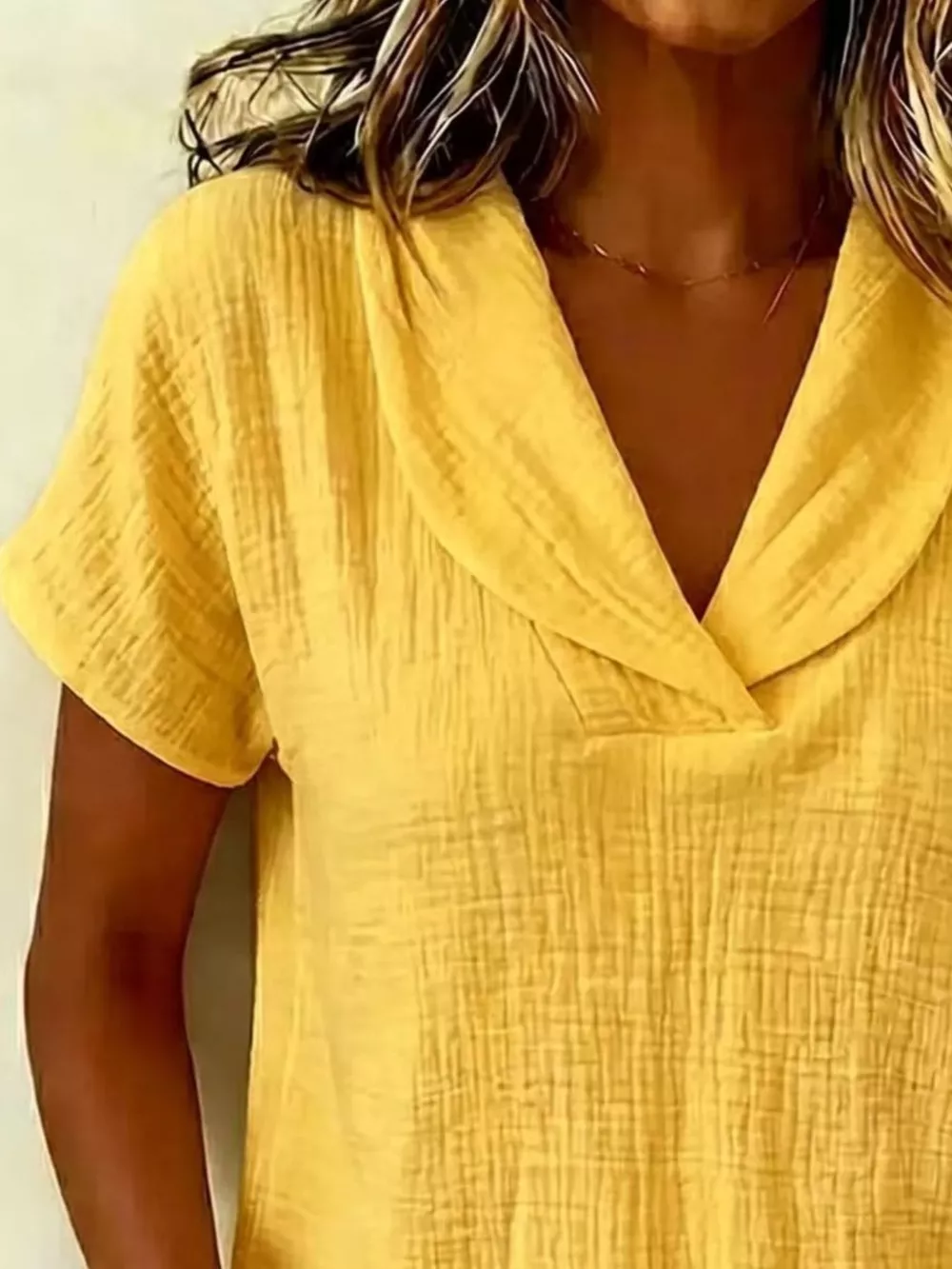 Full Size Casual Short Sleeve Textured Blouse Plus Size, image 9