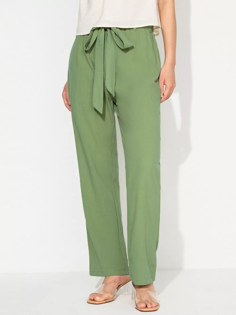Tied Wide Leg Pants