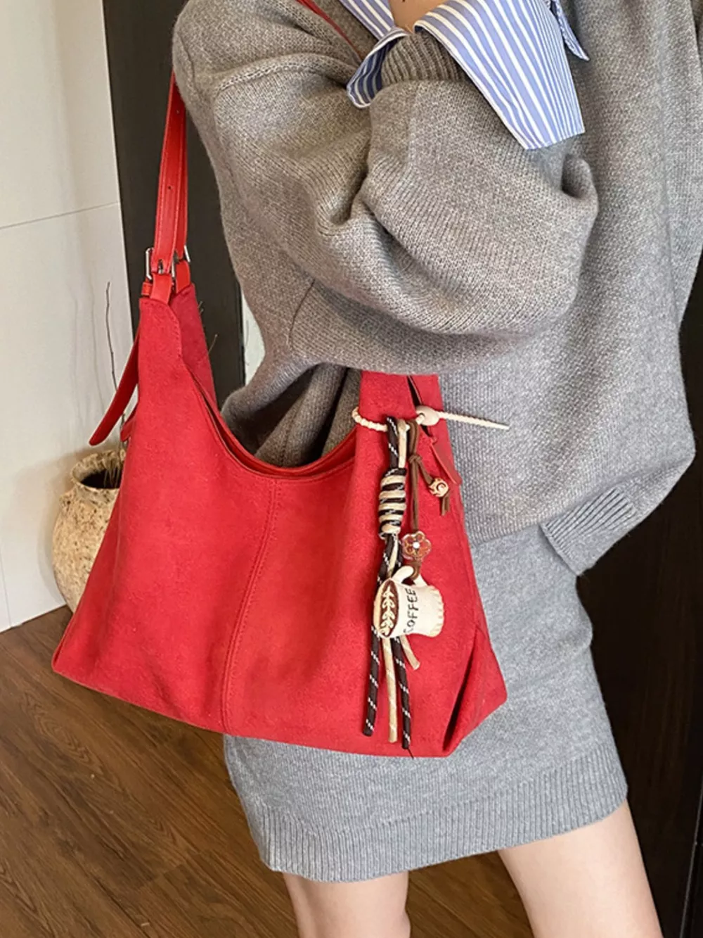 Solid Color Shoulder Bag, image 4