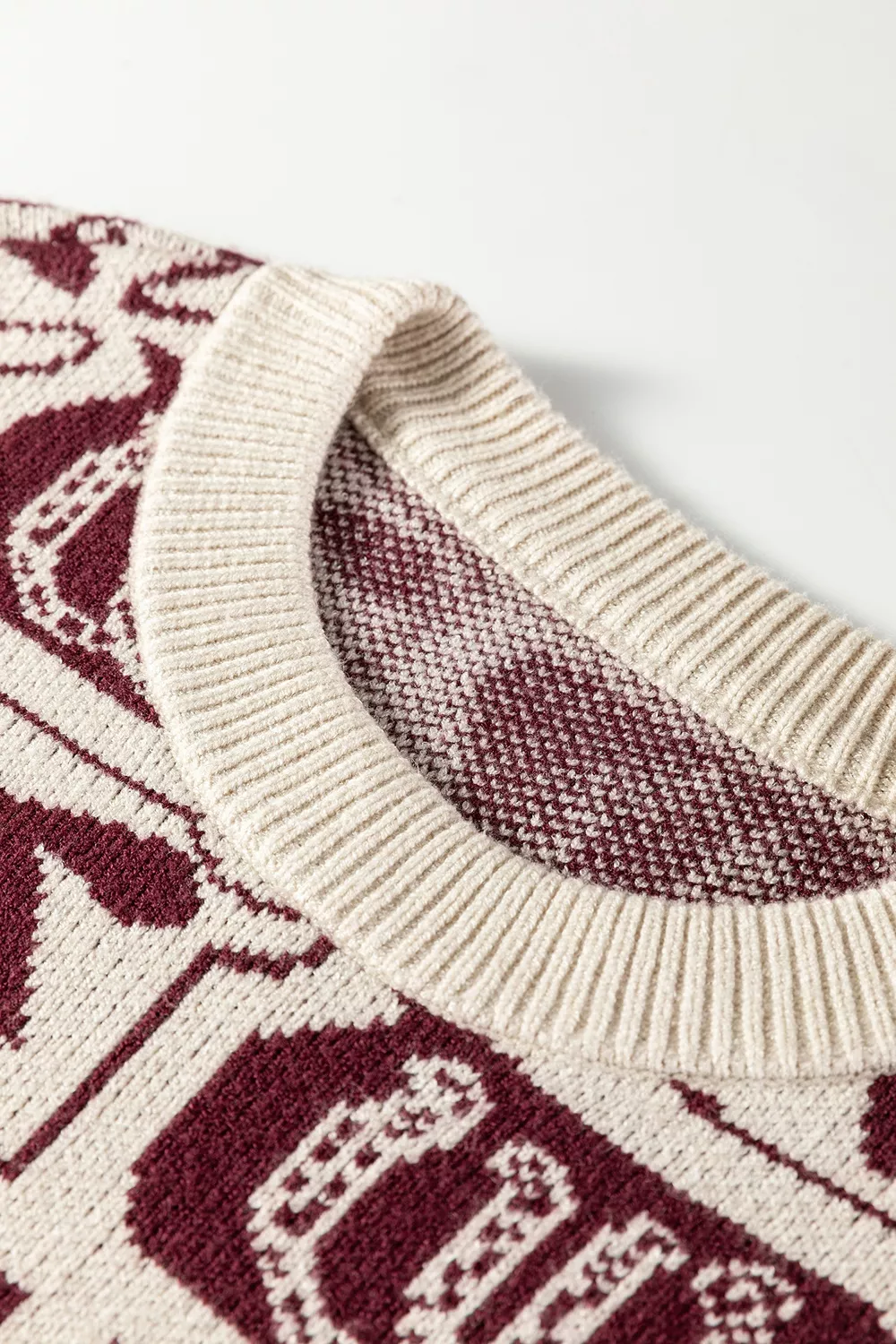 Bows & Horseshoes Pattern Western Round Neck Sweater, image 6