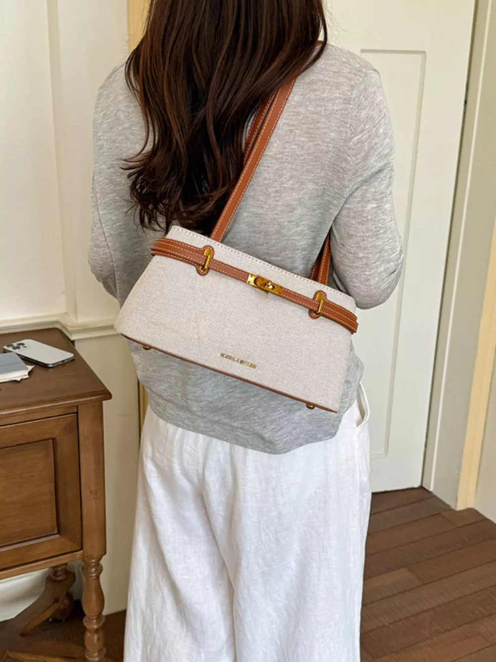 Decorative Buckle Shoulder Bag, image 3