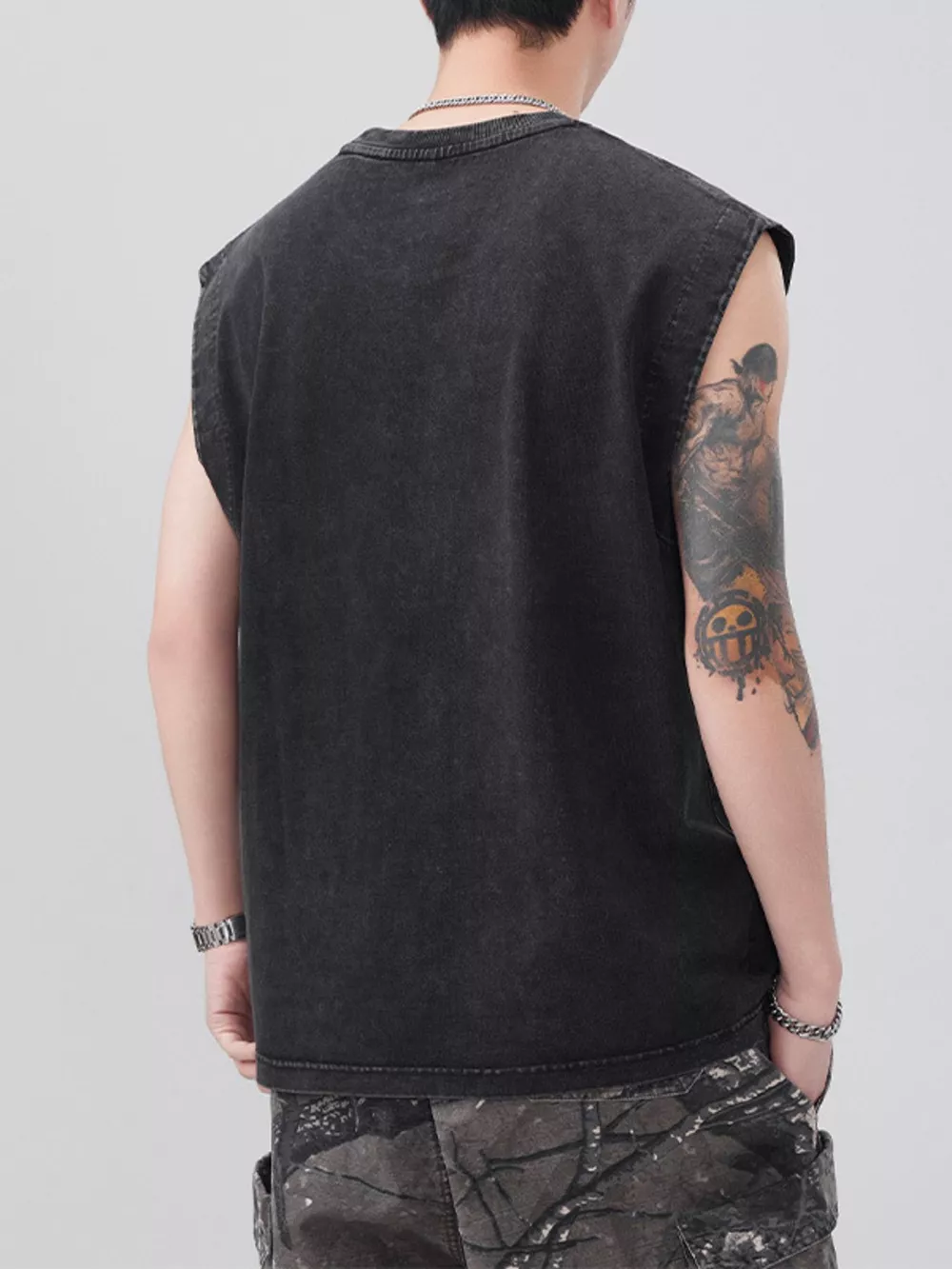 Men's Plus Size Round Neck Tank, image 4