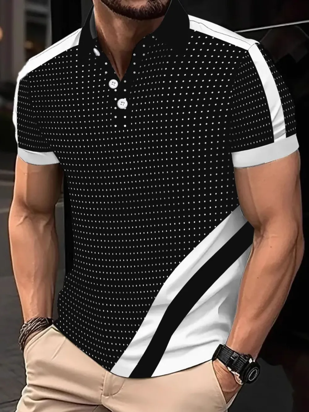 Men's Full Size Collared Neck Short Sleeve Polo Plus Size