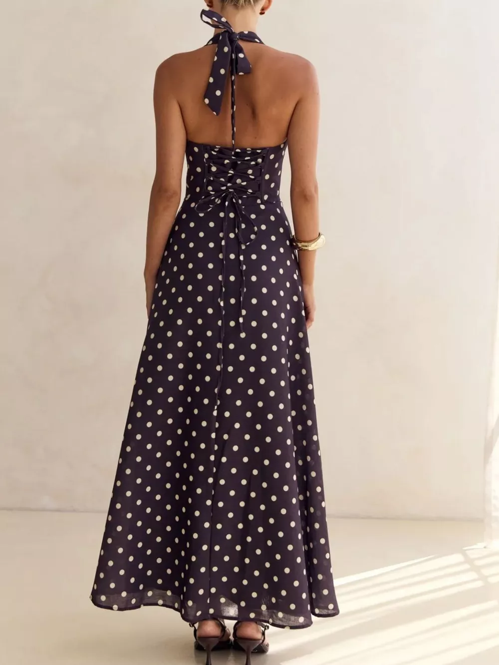 Floral Print Halter Neck Maxi Dress, image 32