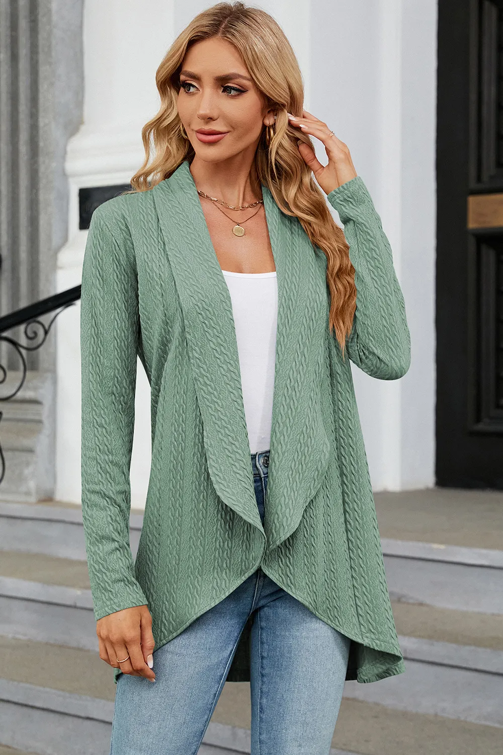 Open Front Long Sleeve Cardigan, image 21