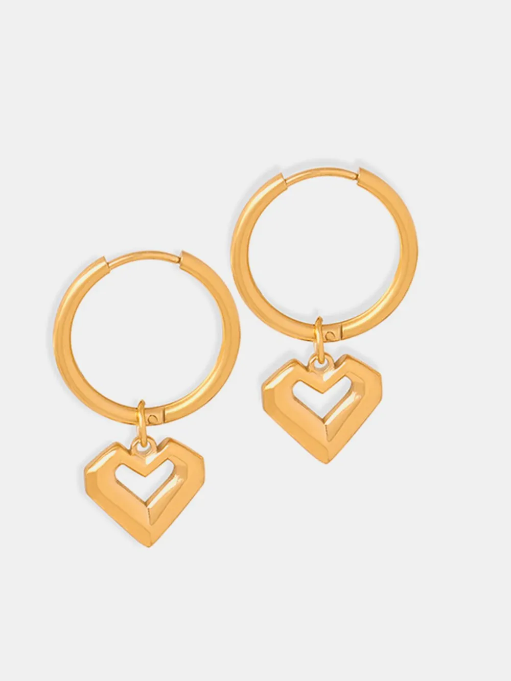 Heart Shape Lapis Lazuli Dangle Earrings, image 2