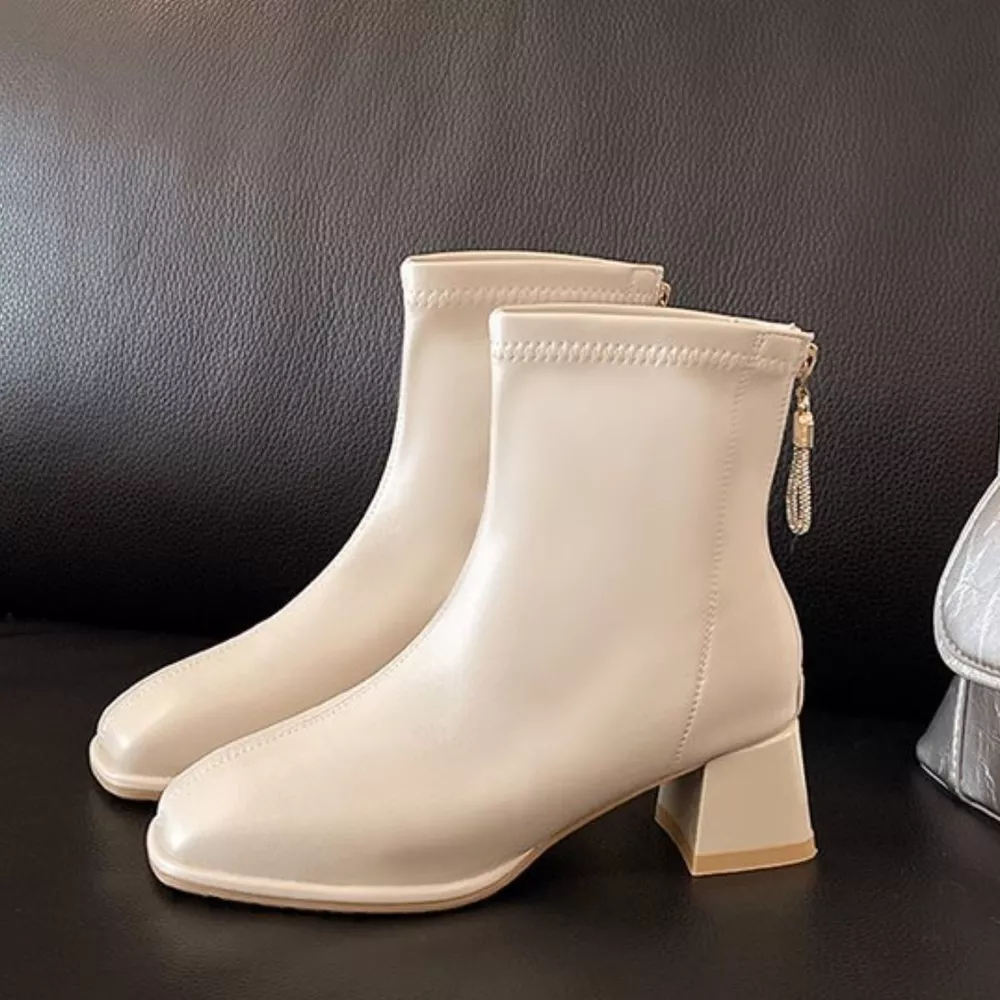 Square Toe Block Heels Boots, image 16