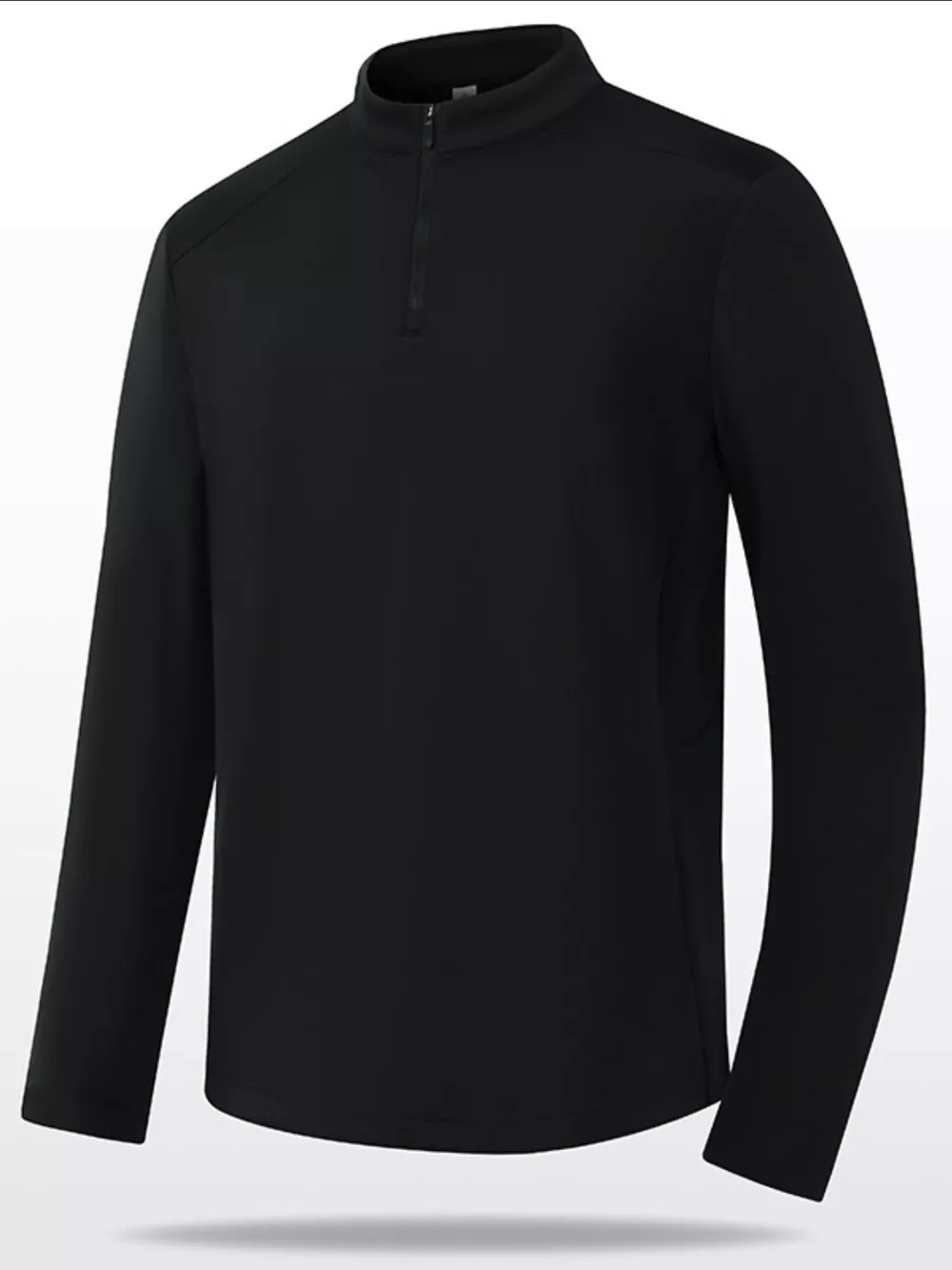 Men's Plus Size Long Sleeve Quarter T-Shirt