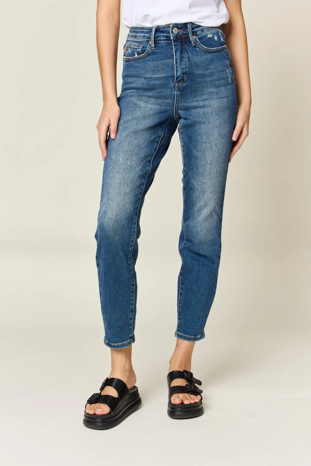 Full Size Tummy Control High Waist Slim Jeans, image 17