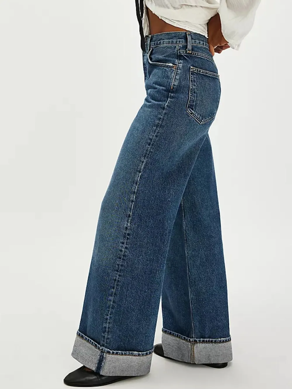 Cuffed Jeans with Pockets, image 3