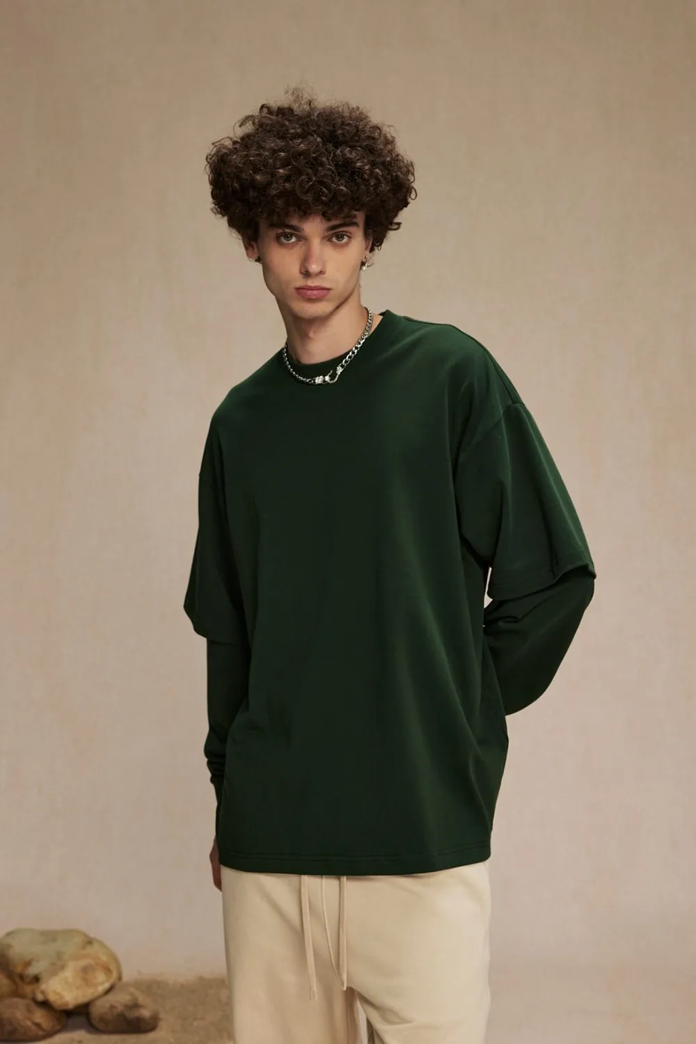 Men's Round Neck Long Sleeve T-Shirt, image 20