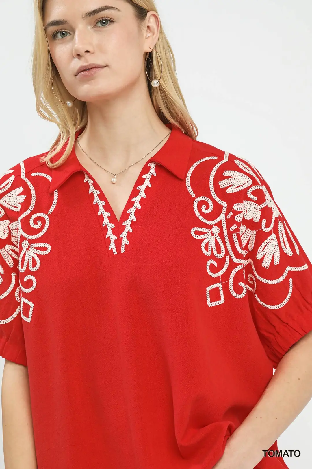 Floral Embroidered Sleeve Blouse, image 5