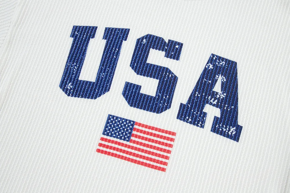 US Flag Corded Long Sleeve Sweatshirt, image 11