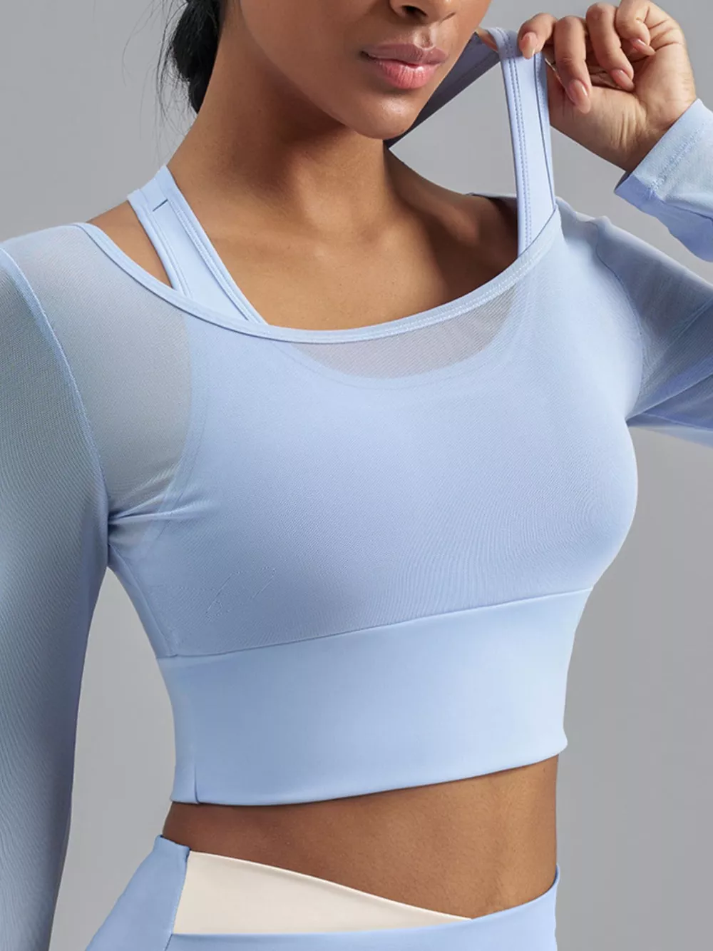 Long Sleeve Active T-Shirt with Built-in Bra, image 6