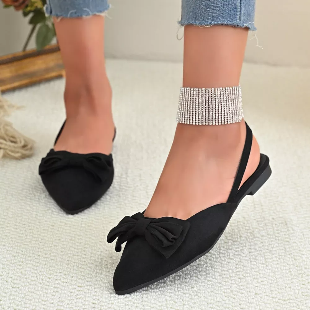 Bow-Decorated Slingback Sandals, image 16
