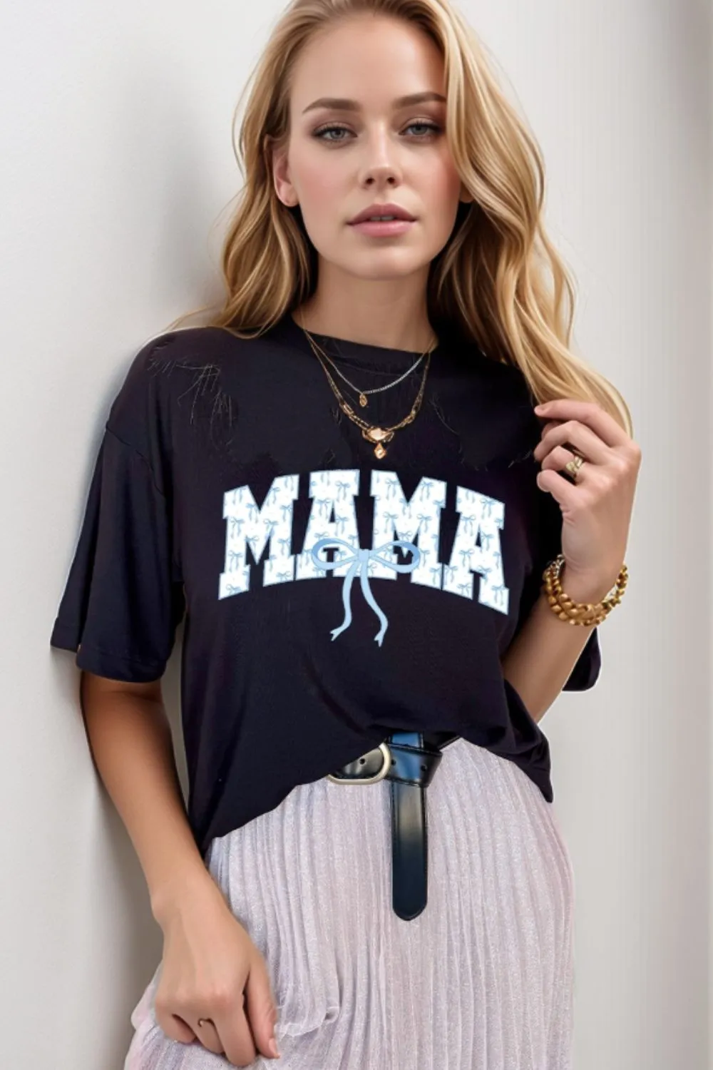 Bow MAMA Graphic Short Sleeve T-Shirt, image 5