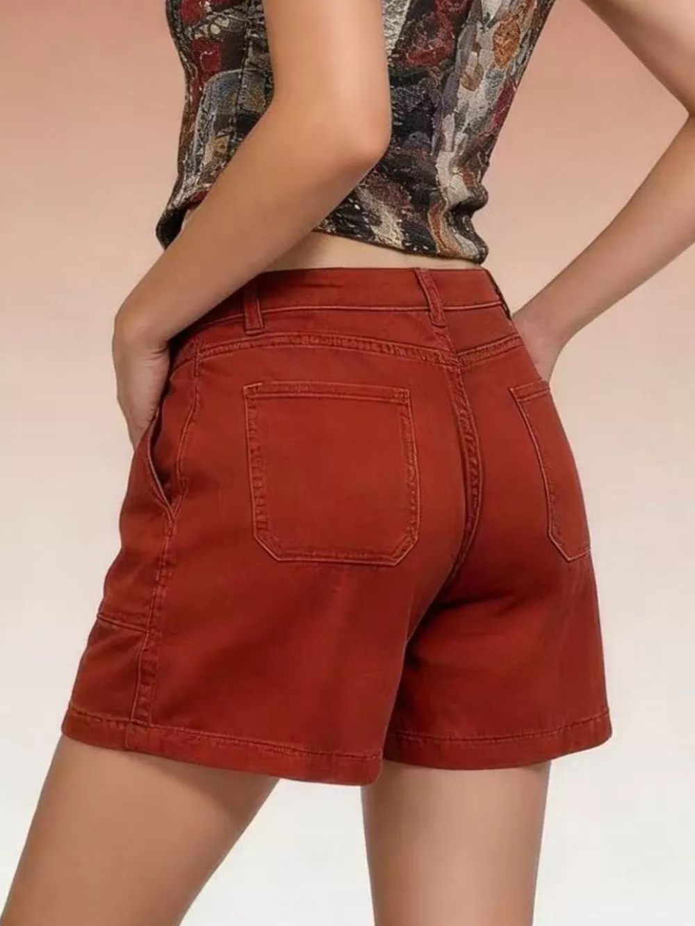Pocketed Denim Shorts, image 16