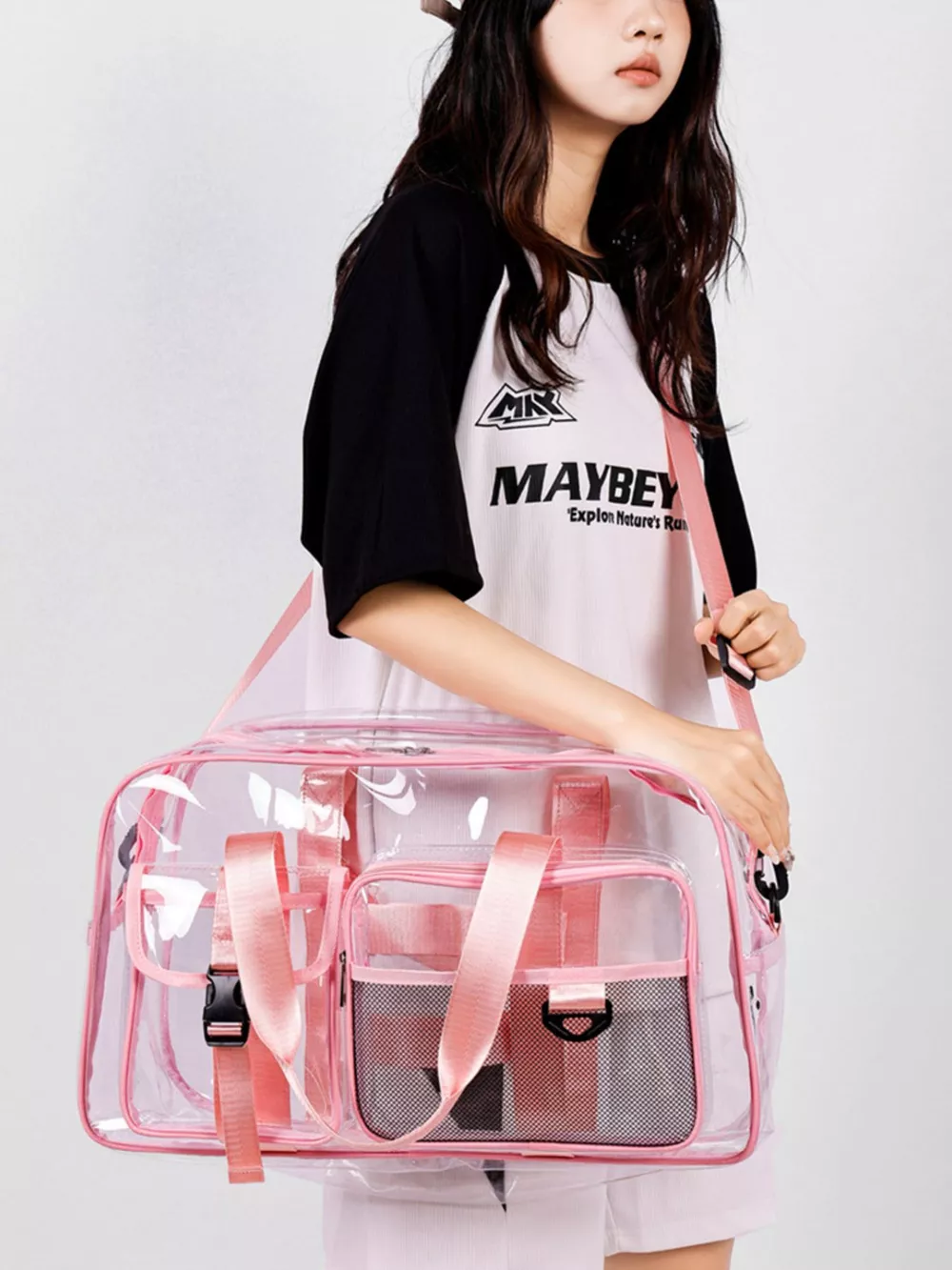 Transparent PVC Travel Duffel Bag, image 8