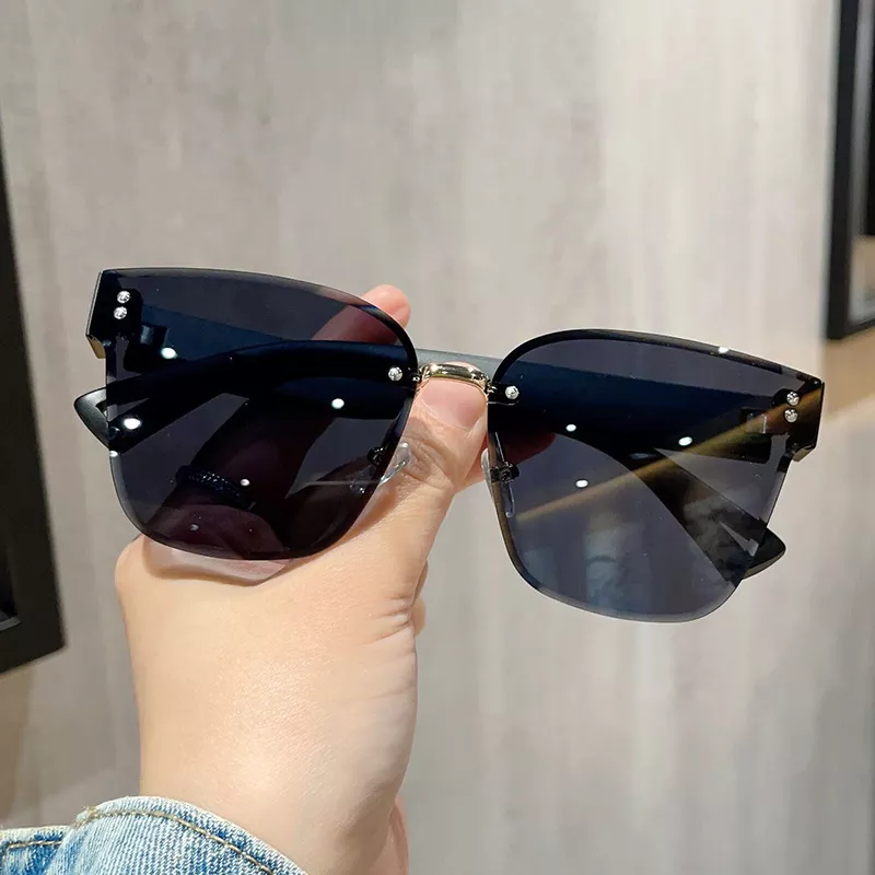 Tinted Lenses Rimless Sunglasses, image 6