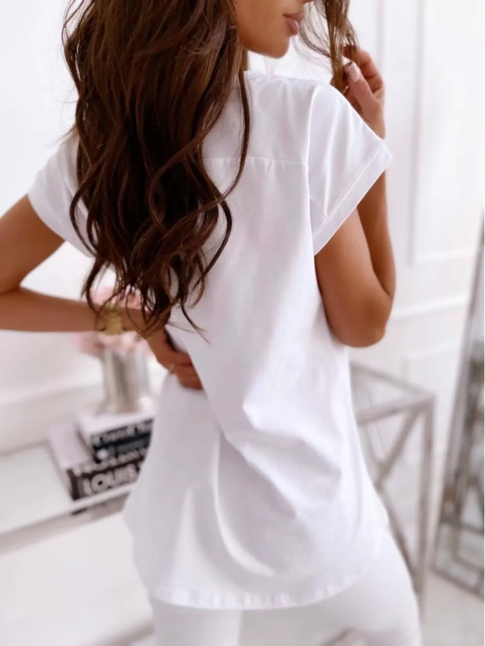 V-Neck Short Sleeve T-Shirt, image 16