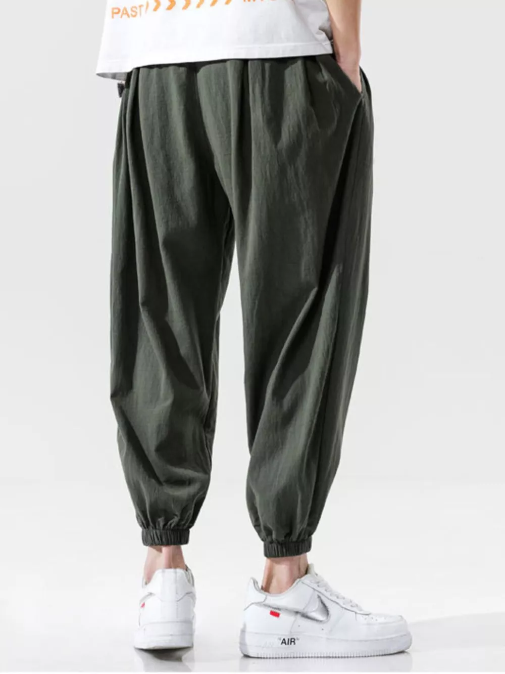 Men's Plus Size Casual Loose Fit Drawstring Joggers, image 4