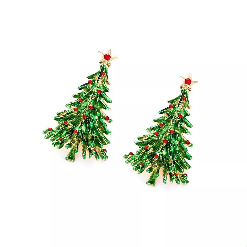 Christmas Tree Drop Earrings, image 5