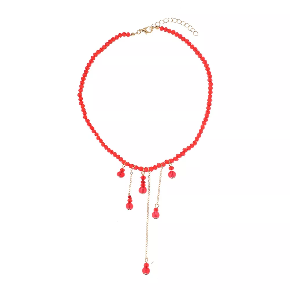 Gothic Beaded Tassel Necklace, image 8