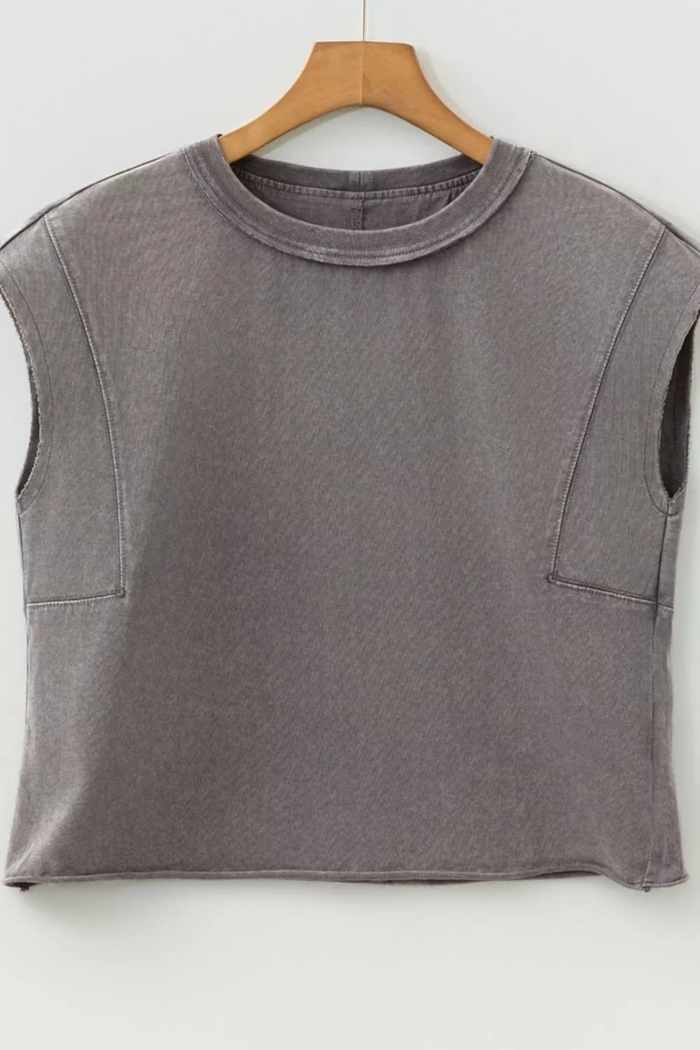 Mineral Wash Boxy Fit Cotton Tank Top, image 4