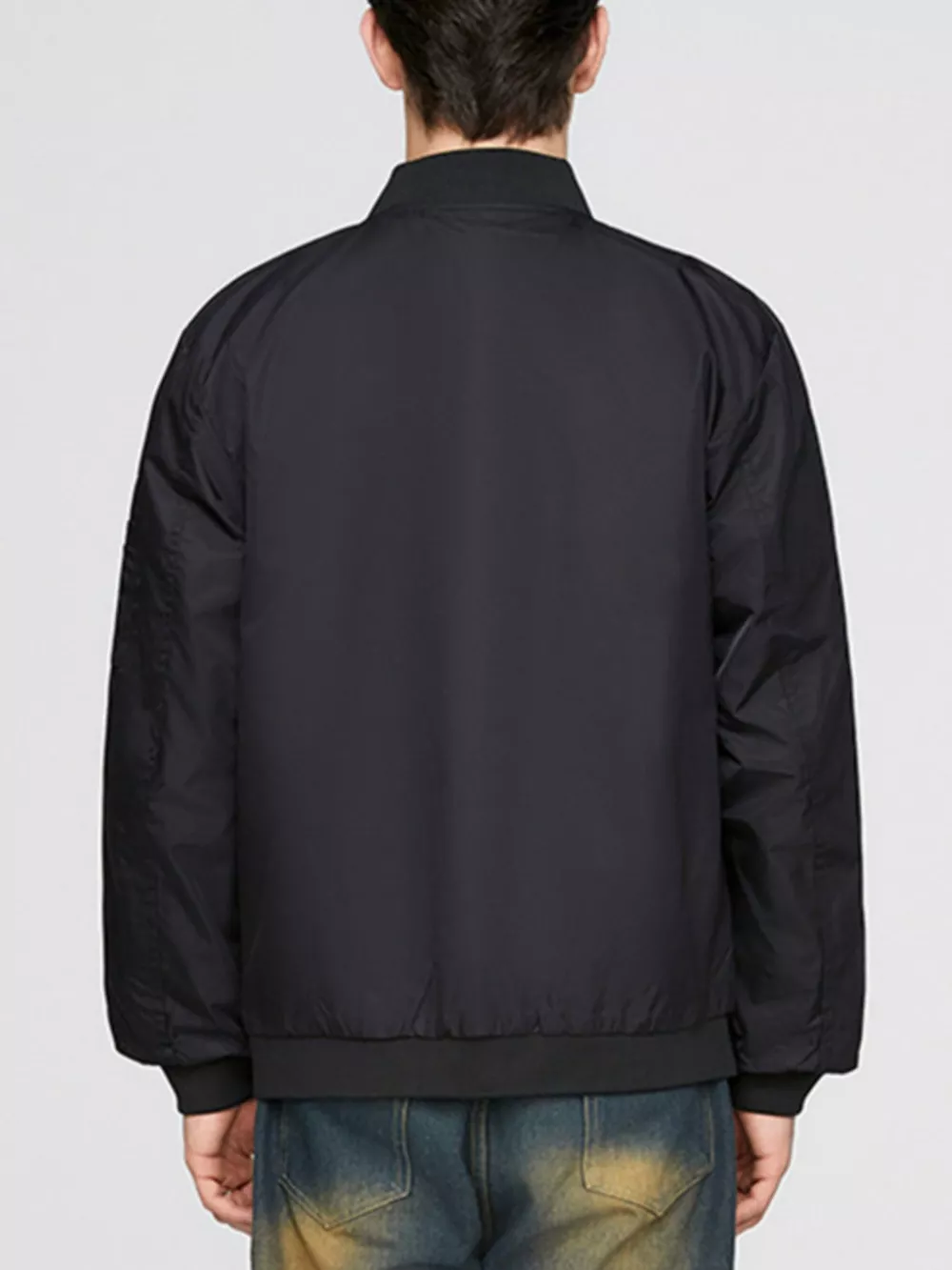 Men's Plus Size Zip Up Lightweight Bomber Jacket, image 7