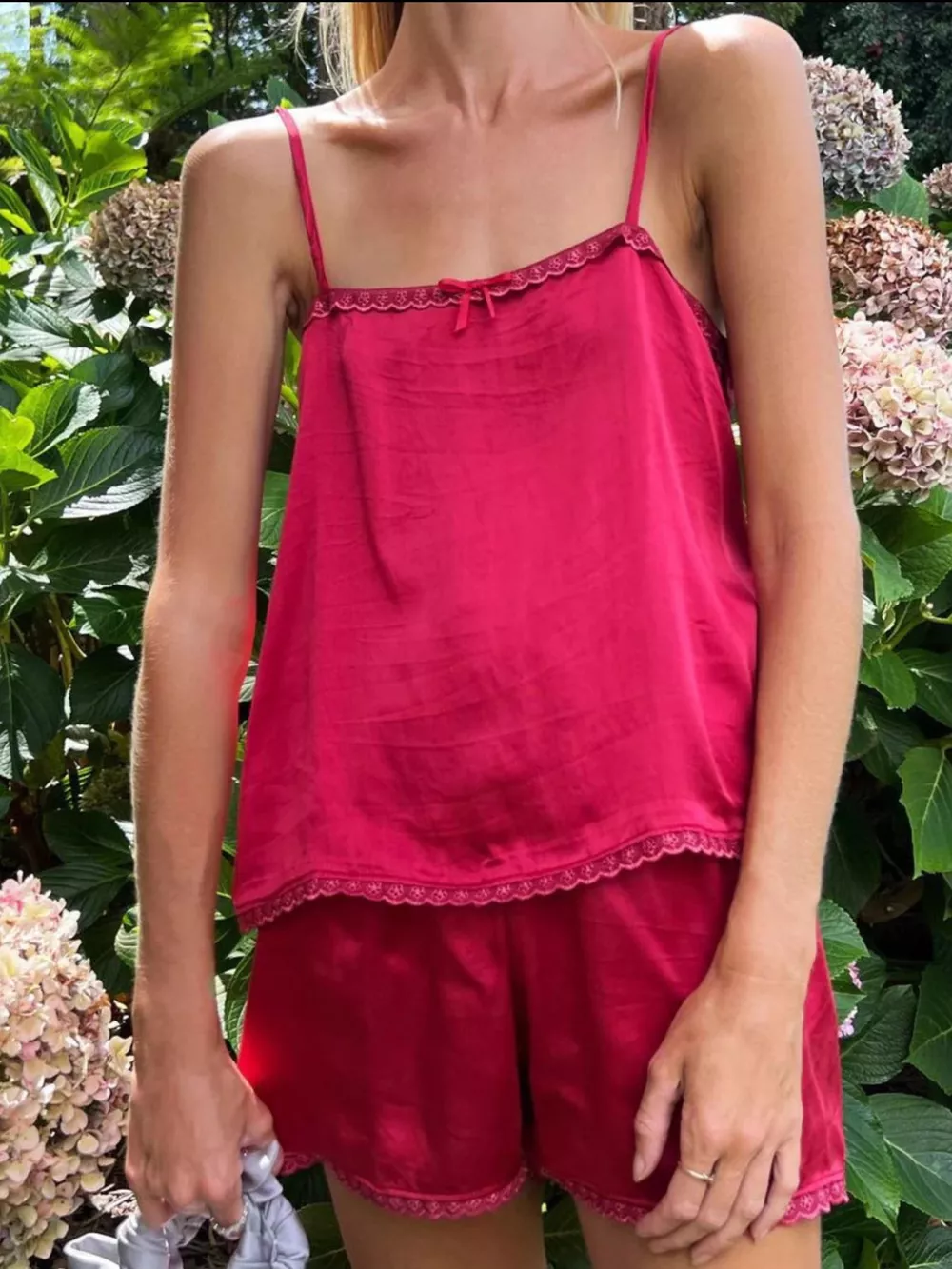 Lace Detail Cami and Shorts Set, image 3