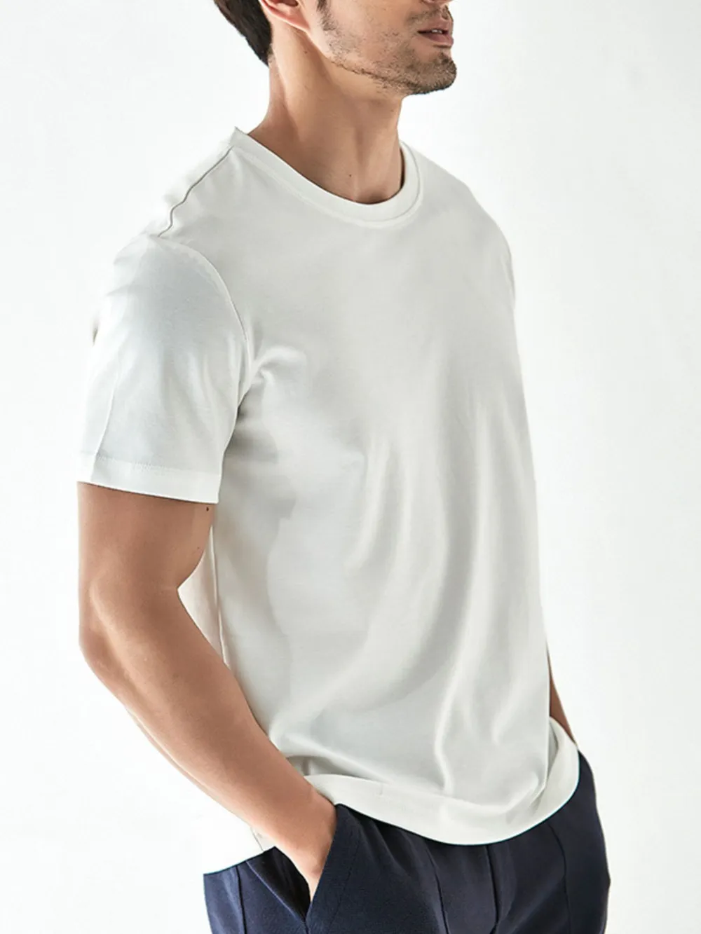 Men's Full Size Round Neck Short Sleeve T-Shirt Plus Size, image 3