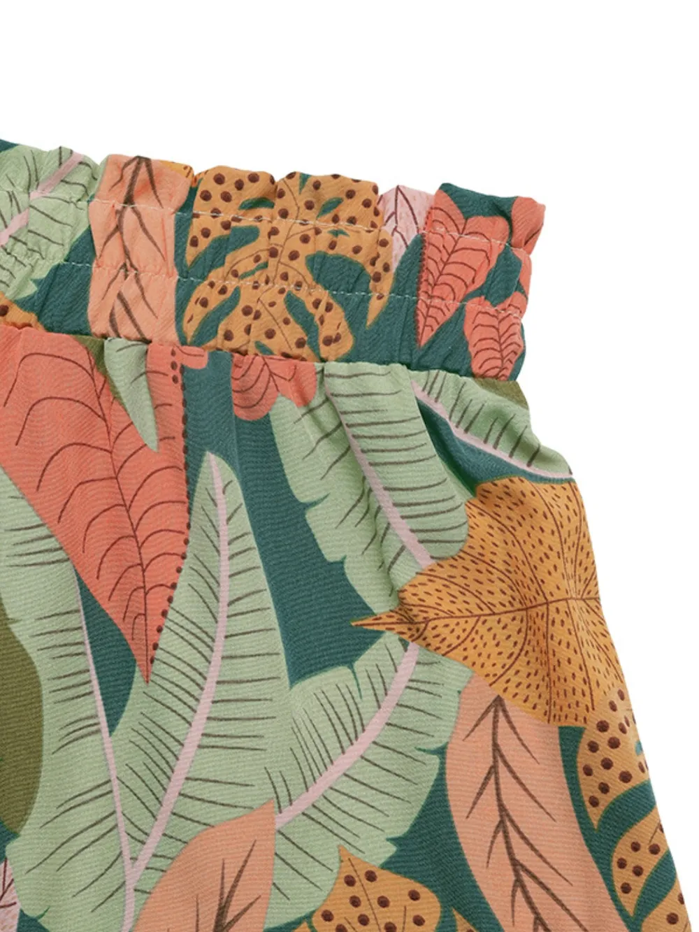 Tropical Print High Waist Shorts, image 8