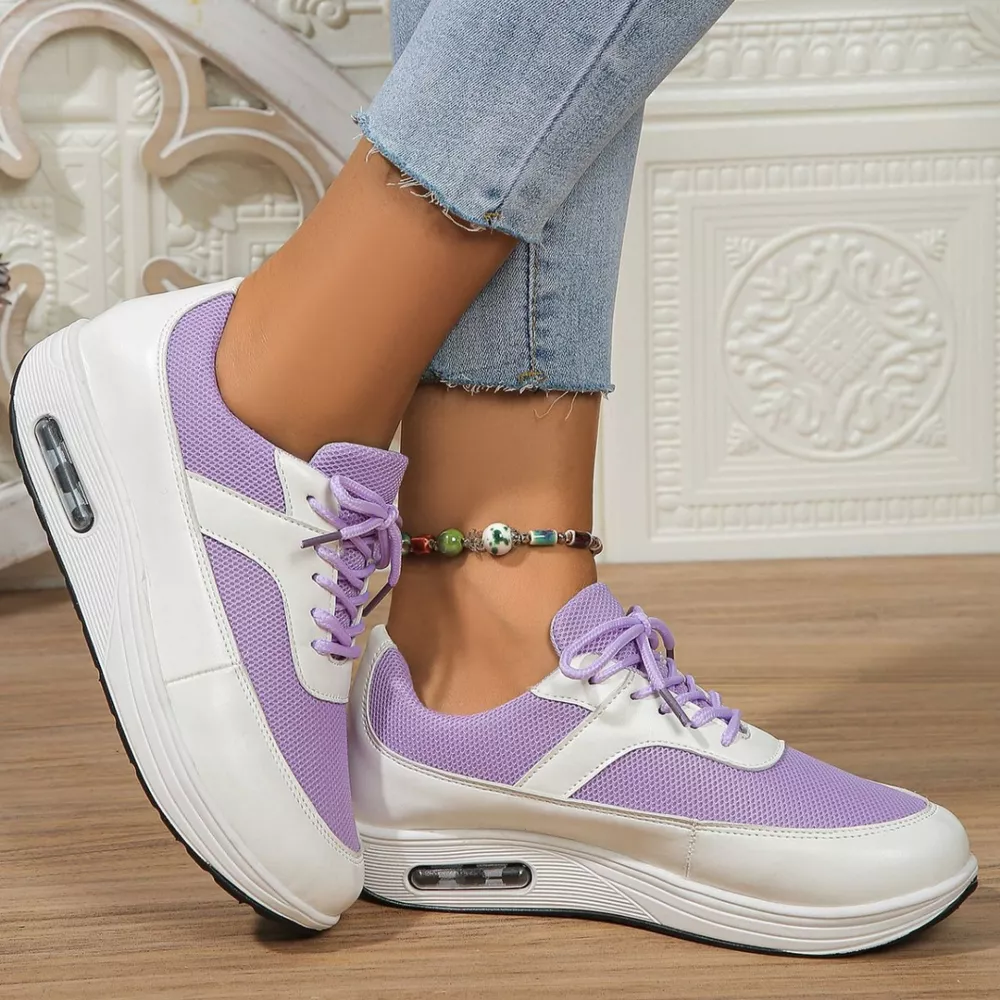 Lace Up Wedge Sneakers, image 6