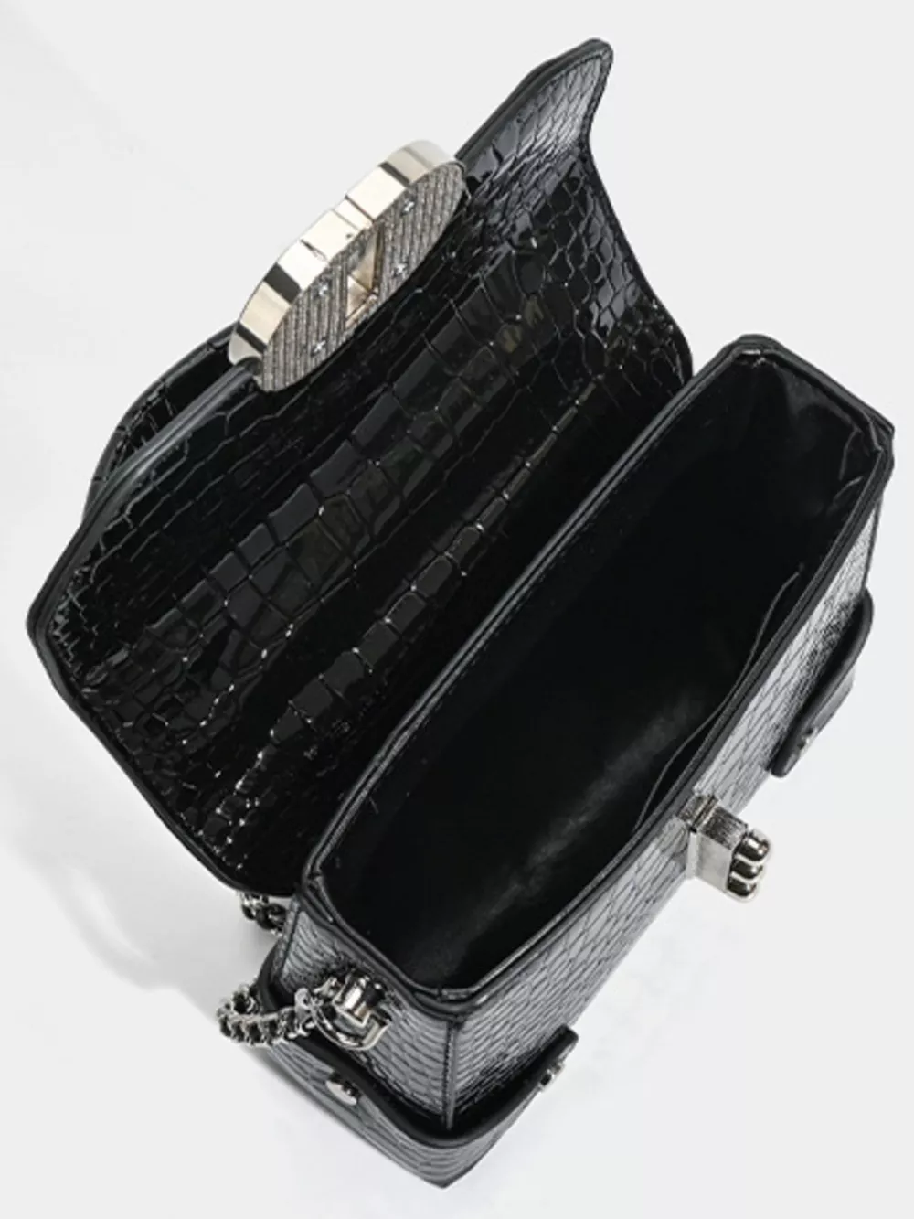 Crocodile Pattern Flap Crossbody Bag, image 6