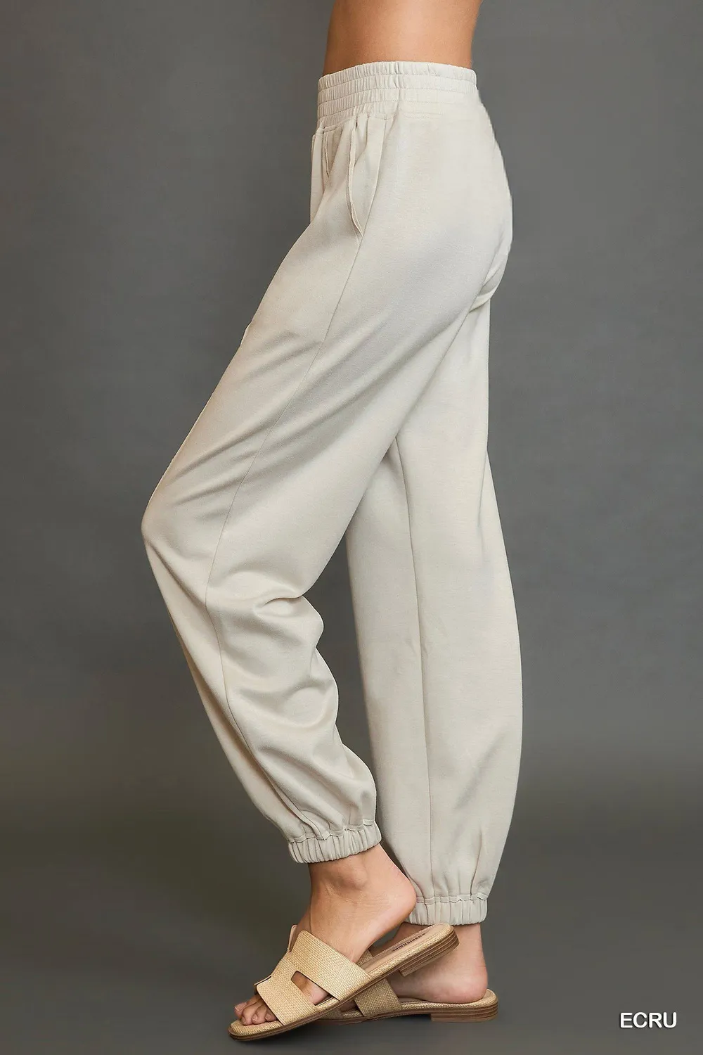 Drawstring Jogger Pants with Front Seam Detail, image 5